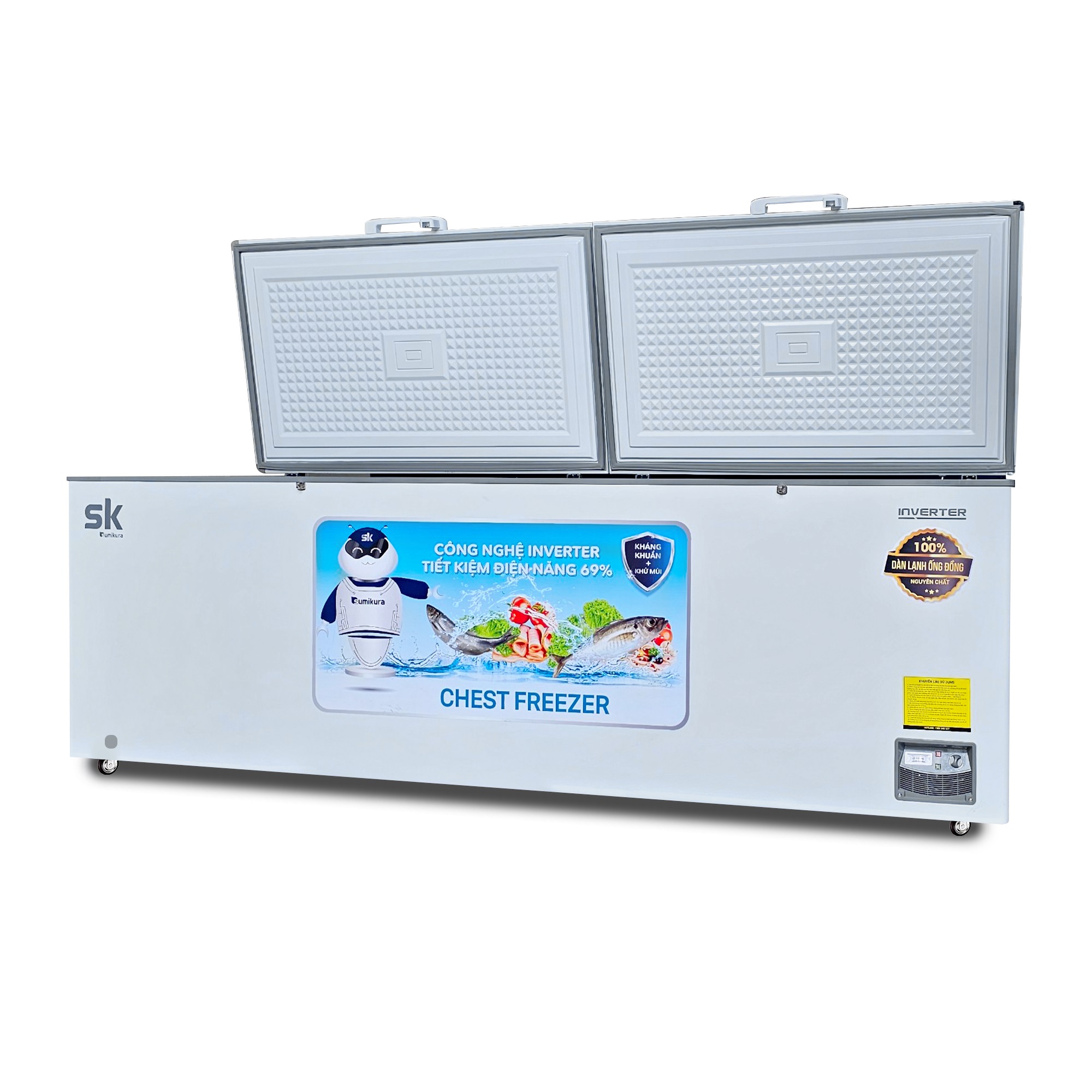 Tủ Đông Inverter Sumikura SKF-1100SI(JS) 1100 Lít Dàn Đồng