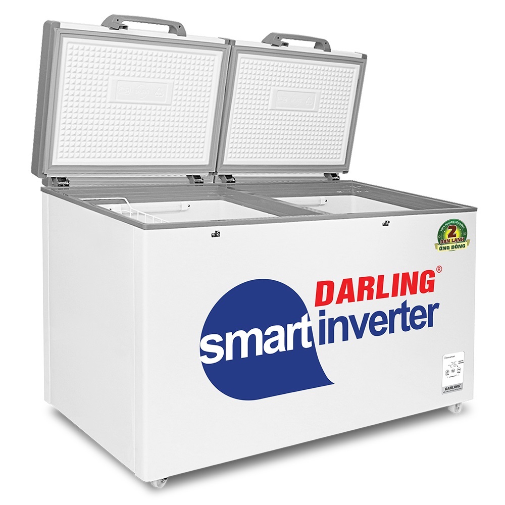 Tủ Đông Mát Inverter Darling 350 Lít DMF-3699WSI-4 Dàn Đồng
